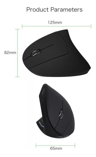 Y Ratón Vertical Inalámbrico Recargable Ergonómico For