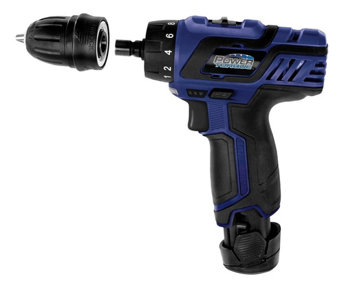 Taladro Atornillador Inalambrico 12v 2 Amperios Power Torque Color Azul/negro