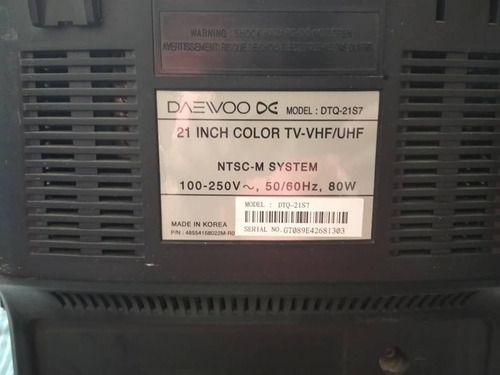 Imagen 4 de 8 de Televisor Daewoo Dc Neoslim De 21 Pulgadas Ref 50