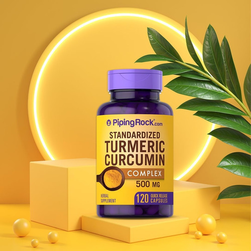 Imagen 2 de 5 de Turmeric Cúrcuma 500 Mg + Pimienta Negra 3mg 120 Capsulas