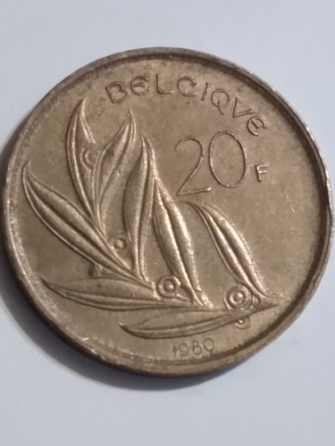 Moneda Belgica 20 Francos 1980 (x594