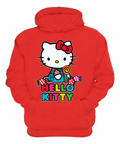 Polerón Canguro Hello Kitty Amor, Tallas 2 A S