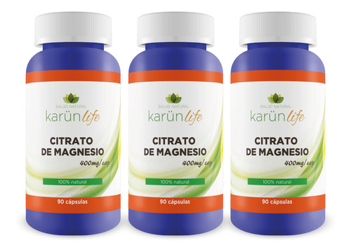 Citrato De Magnesio Premium - Pack 270 Capsulas
