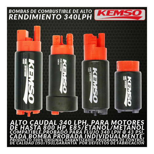 Bomba Pila De Gasolina De Alto Caudal Kemso 340lph Toyota 