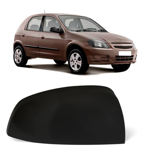 Capa Retrovisor Celta Prisma Meriva 2007 A 2015 Ld Preta /