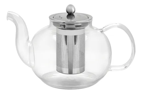 Tetera De Vidrio Borosilicato 800ml Filtro Tapa Selecta Color Agua