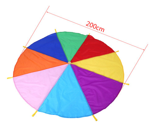 Paracaídas Para Juegos Al Aire Libre, 8 Asas, 2 M De Diámetr
