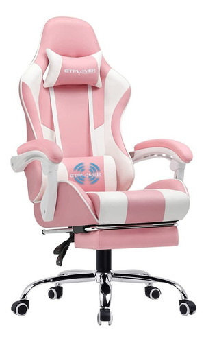 Silla Gamer Ergonomica Con Apoyapies Gtplayer Rosa