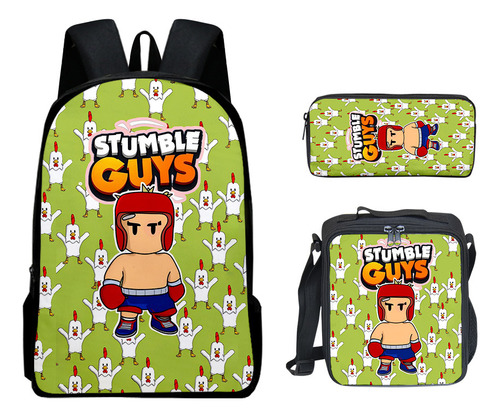 Bolsa De Fiesta Infantil En 3d Con Diseño De New Stumble Guy Color 1 Diseño De La Tela Schoolbag