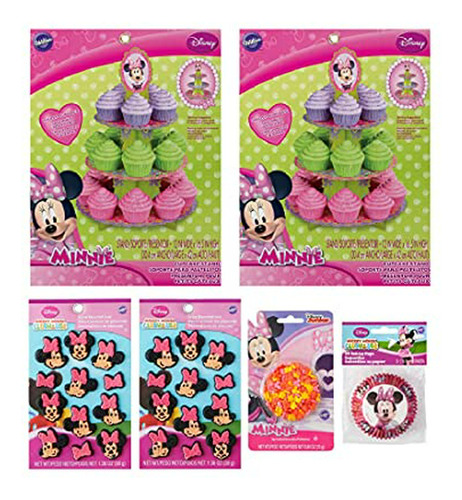 Juego Para Hornear - Minnie Mouse Cupcake Decorating Kit, 6-
