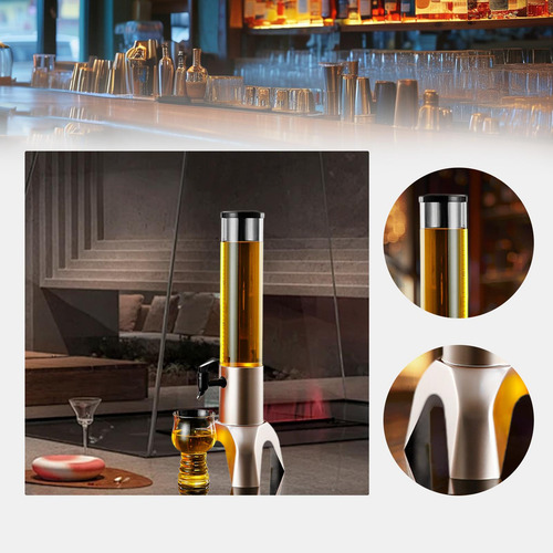 Dispensador De Mesa Mimosa Dispensador De Cerveza 15l Plata