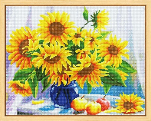 Dibujando O Pintando Con Diamantes 43x54cm Radiante Girasol