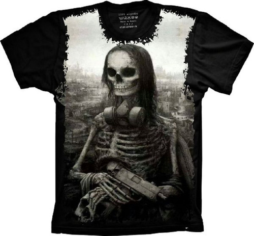 Camiseta Plus Size Cranio Caveira - Mona  Lisa