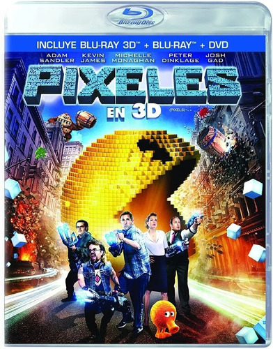 Pixeles - Adam Sandler - Pelicula Bluray 3d + Bluray + Dvd
