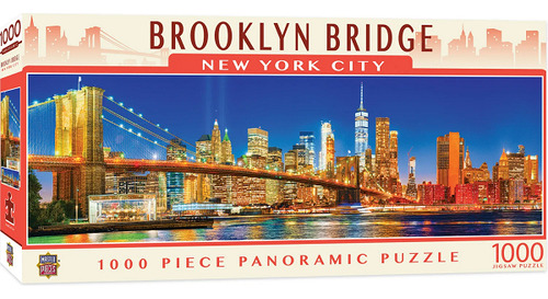 Rompecabezas Panorama Nueva York Brooklyn Bridge Empire State 1000 Pz Masterpieces