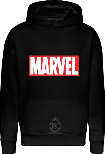 Poleron Marvel Logo + Jockey Gorro - Superheroes - Estampaking