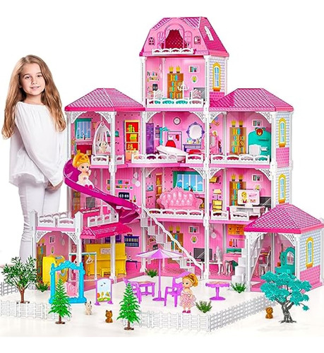 Dream Doll House - Juguetes Para Niñas, 4 Pisos,