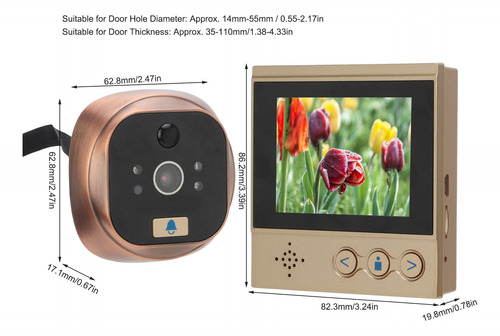 Câmera Peephole: Visualizador Digital De Porta De 3 Polegada