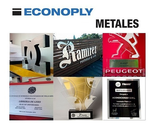 Metalex Plancha Placa Laserable Econoply Metalizado 60x40cm