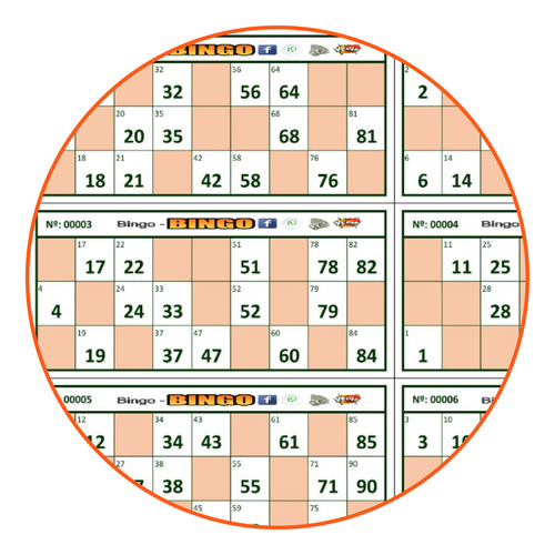 Pdf Cartones De Bingo 1-90 1200 Cartones 200 Pdfs X 6 Cu