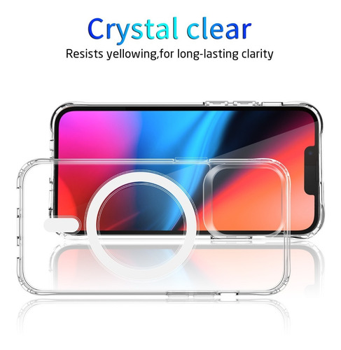 Imagen 3 de 6 de Carcasa Para iPhone 13 Pro Max Magsafe Transparente