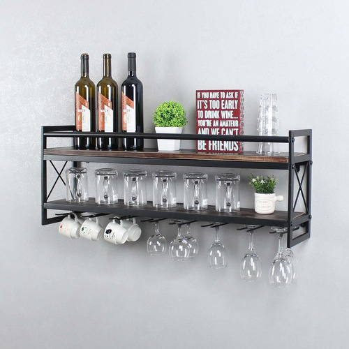 Wine Rack Stemware Glass Rack  Estante Industrial De Ma...