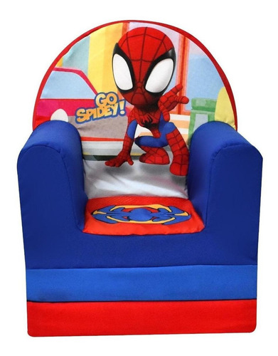 Sillon Infantil Convertible A Cama De Espuma Disney Color Spidey