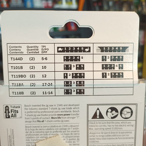 Hojas De Sierra Caladora (10 Pzs) Surtidas T-shank - Bosch