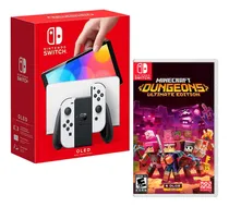 Comprar Nintendo Switch Oled Blanco + Minecraft Dungeons Ultimate