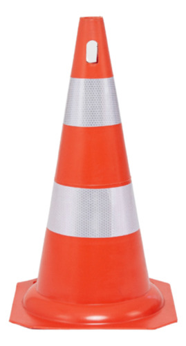 12 Cone Flexível Faixa Refletiva 75cm Segurança Sinalização