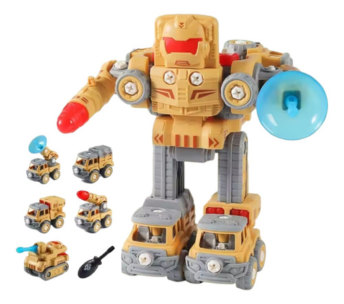 Transforme Robôs 5 Em 1 Desmonte Veículos De Brinquedo