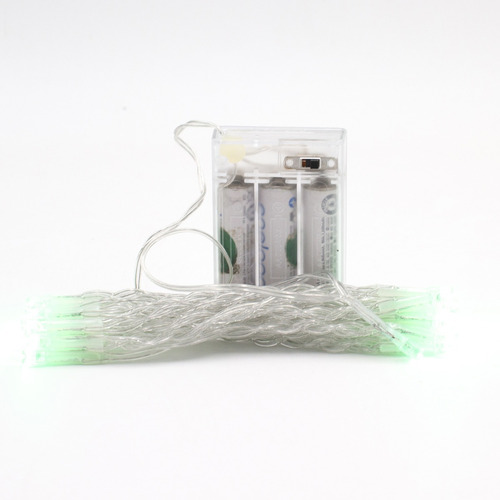 Serie Luces Navidad Con 30 Leds 3mt Pilas Luz Verde