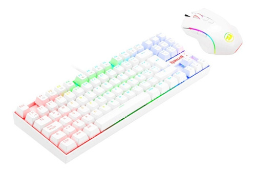 Imagen 5 de 10 de Combo Teclado Y Mouse Redragon Kumara K552rgb-ba-w Español