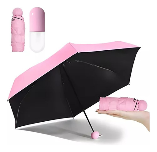 Paraguas Mini Sombrilla De Bolsillo Capsula Dama, Rayos Uv