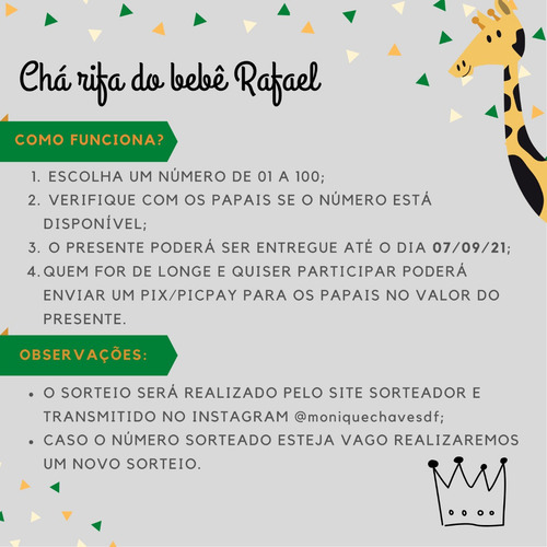 Imagem 2 de 6 de Convite Digital Chá Rifa