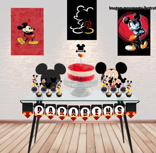 Kit Festa - Só Um Bolinho - Mickey Mouse - 4 Disp