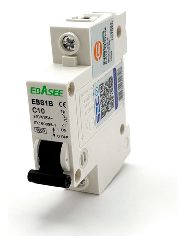 Interruptor Automático Ebasee 1x 10a Curva C 6ka Certificado