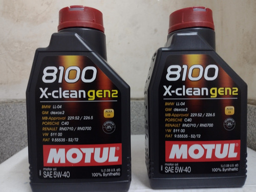 Aceite Motul 5w40 8100 X-clean Gen2 Y Filtro Para Ti Vehicul