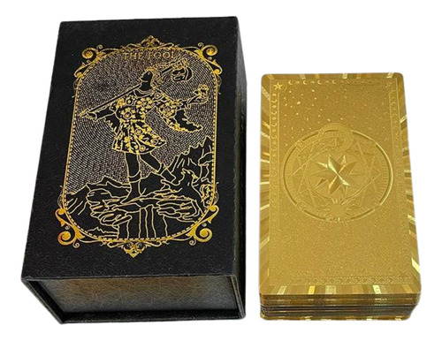 Tarô Dourado Gold Tarot 78 Cartas Luxuoso Plastificado 