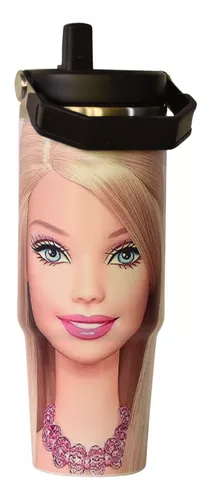 Vaso Termo Térmico Barbie Rosa Grabado Láser