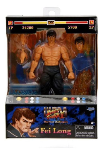 Figura Jada Toys Street Fighter: Fei Long 15cm (Usado)