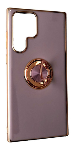 Para Samsung S22 Ultra Carcasa Anilla Elegante Dorados