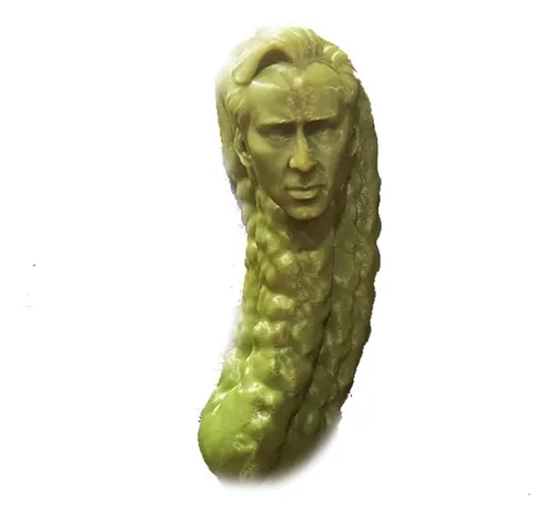 Adorno Navideño Picolas Cage Y Pepinillo Divertido