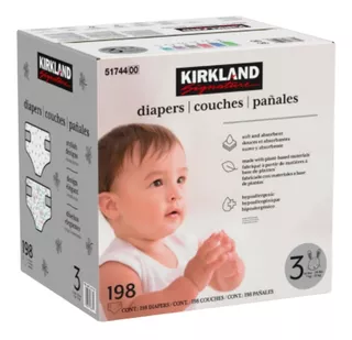 222 Pañales Etapa 3 Unisex Hipoalergénicos, Kirkland