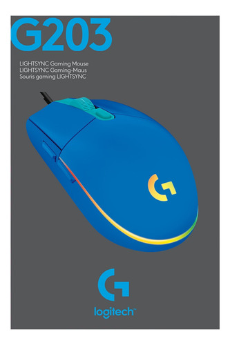 Mouse Gamer Logitech G203 New Rgb Lghtsync Azul