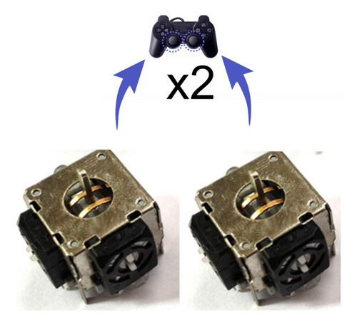 2x Análogo Analógico Joystick Compatible Sony Ps2 Play 2