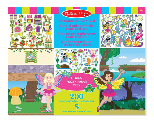 Juego Reusable Sticker Pad - Fairies