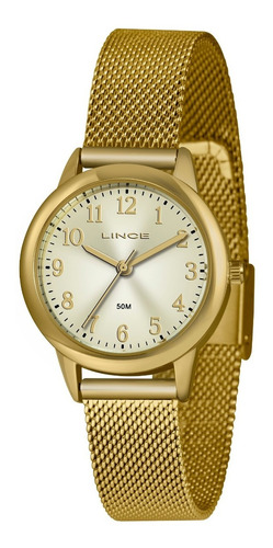 Relógio Lince Feminino Ref: Lrg4653l C2kx Casual Dourado