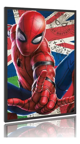 Quadro Homem Aranha Marvel Jogo Spider Man c/ Moldura A3