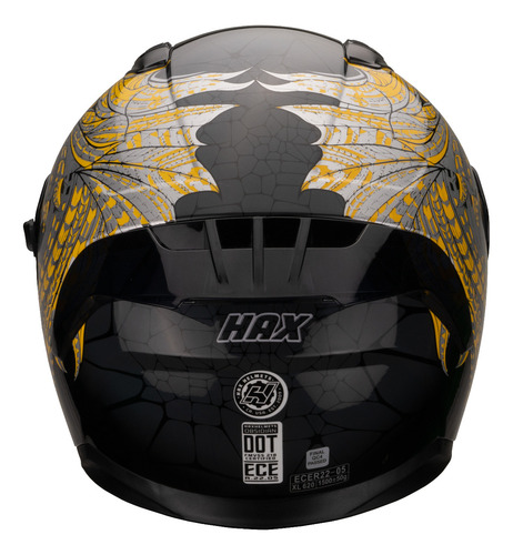 Hax Helmets. Casco Certificado Dot + Ece. Obsidian Slayer